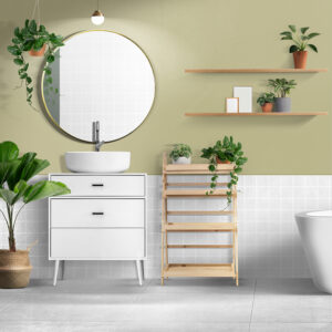 Gray Washroom Tile